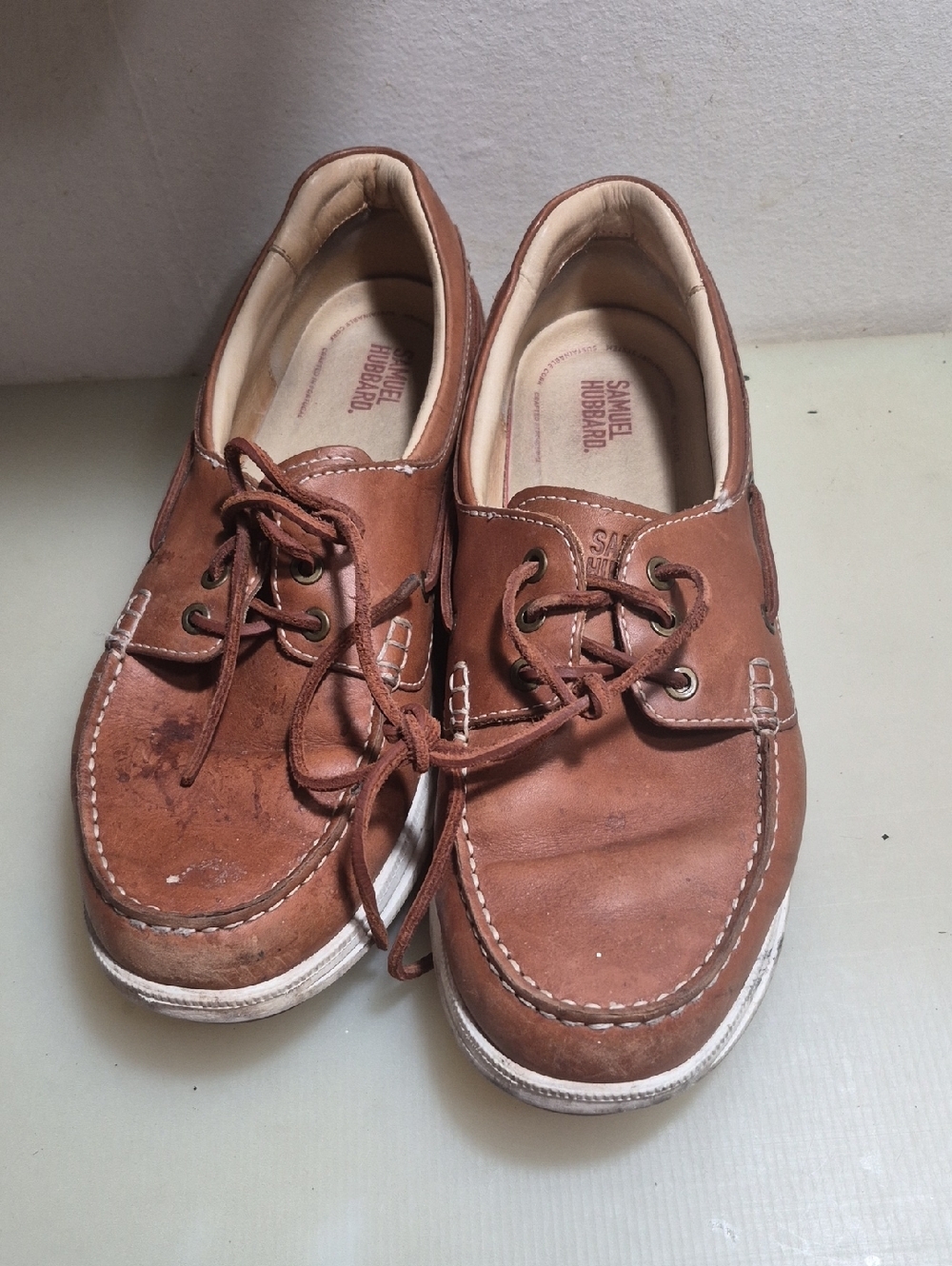 Samuel Hubbard Men's Brown Leather Boat Shoes
